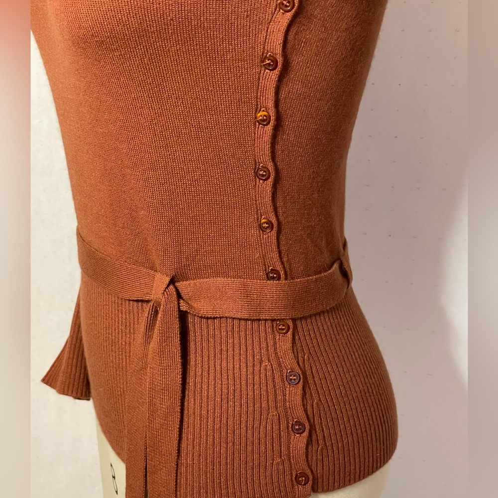 Moth Rust-Colored Mock Turtleneck, M - image 3